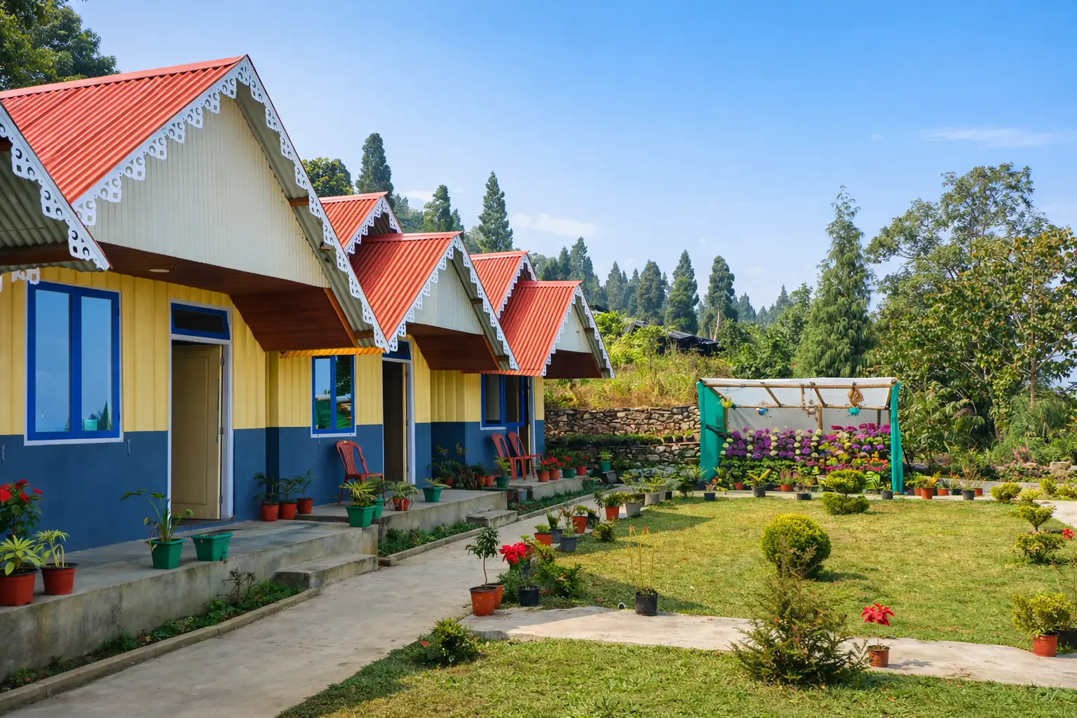 Exterior view of Rigsel Homestay property in Kaffer Gaon, Kalimpong