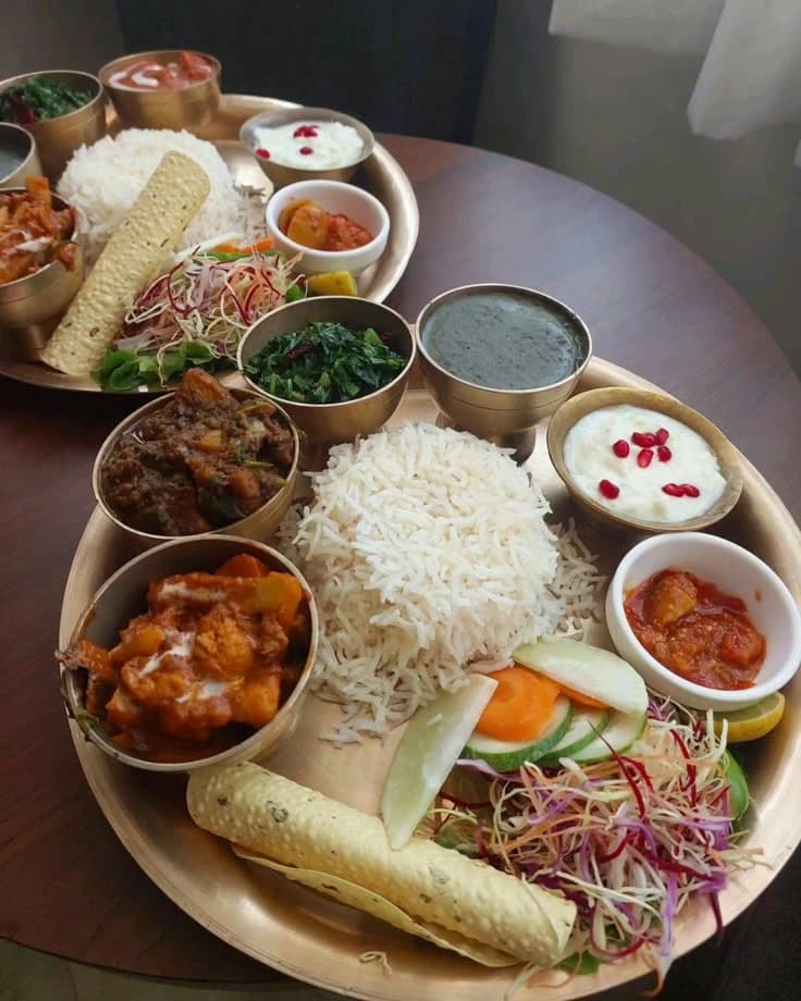 Authentic Gorkhali home-cooked meal served at Rigsel Homestay