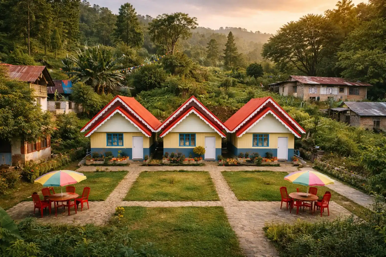 Rigsel Homestay — a traditional Gorkha village homestay nestled in the lush green hills of Kaffer Gaon, Kalimpong, West Bengal, India